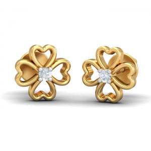 Quadro Classica Gold Stud Earring