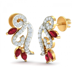Geetika Ruby Stud Earrings