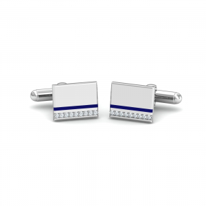 White Rectangular Cufflinks