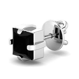 Men's Black Ear Stud