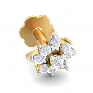 Agni Gold Screw Nose Stud