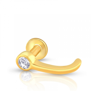 J Ring 0.04 Carat Bezel Nose Stud