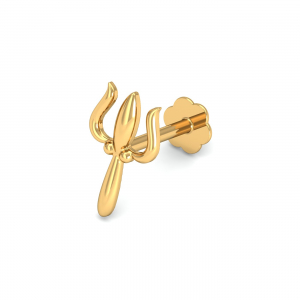 Trident Gold Nose Stud