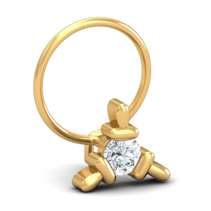 Triangular 0.11 Carat Nose Pin
