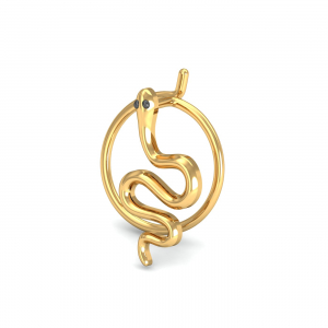Serpentine Gold Nose Pin
