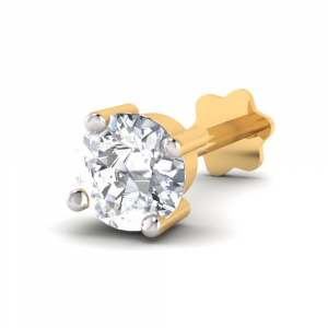 0.08 Carat 4 Prongs Screw Nose Pin
