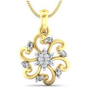 Karma Chakra Gold Pendant