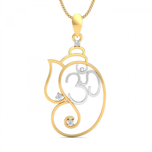 Om-Ganeshaye Shankh Pendant