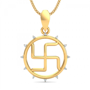 Enclosed Swastik Pendant