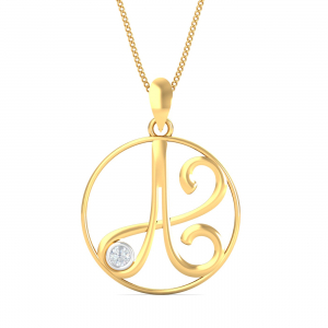 Artistic A Initials Pendant
