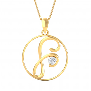 Artistic F Initials Pendant