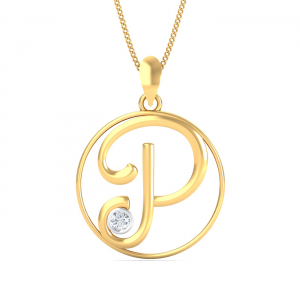 Artistic P Initials Pendant