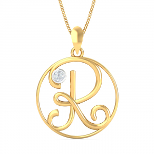 Artistic R Initials Pendant