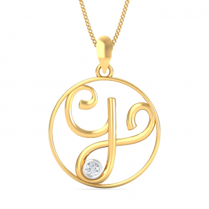 Artistic Y Initials Pendant