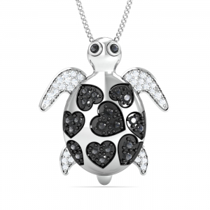 Tortoise Black Diamond Pendant
