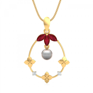 Dazzling Oval Ruby Pendant