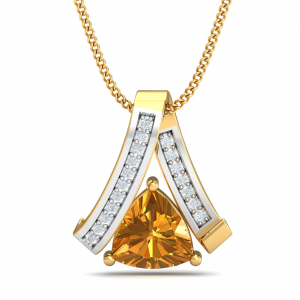 Radiant Citrine Stone Pendant
