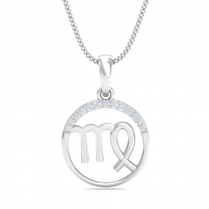 Virgo Zodiac Gold Pendant