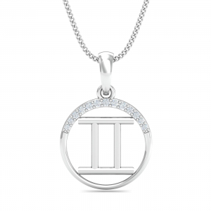 Gemini Zodiac Gold Pendant