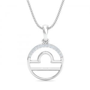 Libra Zodiac Gold Pendant