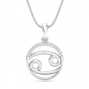 Cancer Zodiac Gold Pendant