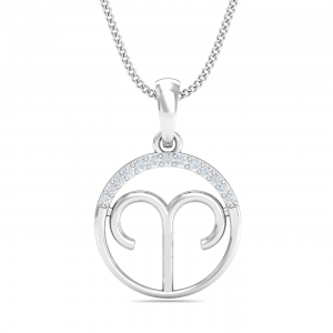 Aries Zodiac Gold Pendant