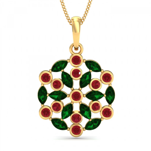 Ablah Ruby & Emerald Pendant