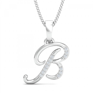 Cursive B Initial Pendant