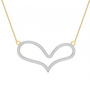 Curvy Heart Necklace Pendant