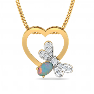 Opal Heart Pendant