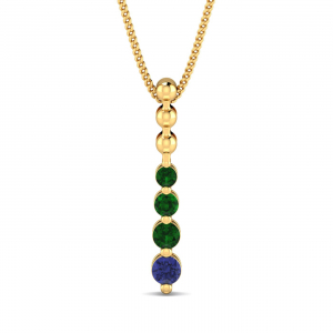 Emerald Tanzanite Pendant