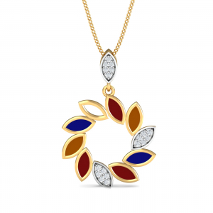 Rang-Chakra Enamel Pendant