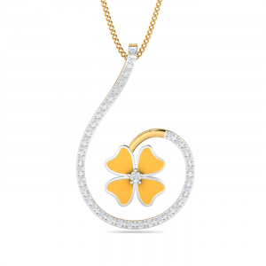 Wildflower Enamel Pendant