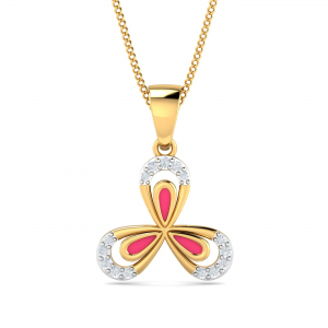 Enamelled Lily Pendant