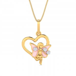 Cuper Heart Enamel Pendant