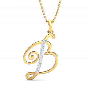 B Initials Pendant