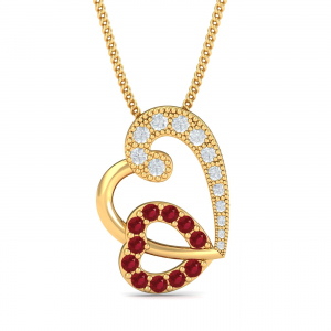 Elle Ruby Heart Pendant