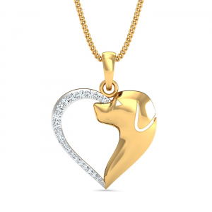 Dog Heart Pendant