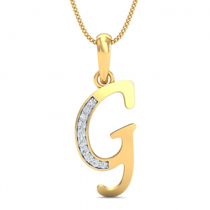 Alphabet G Gold Pendant