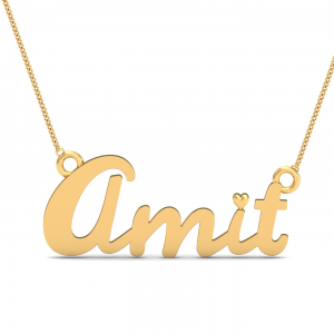 Amit Gold Name Pendant