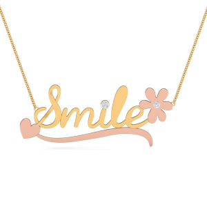Smile Lettered Pendant