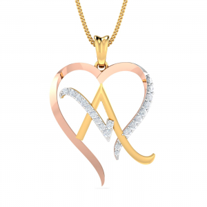 Couple's Initial AV Pendant