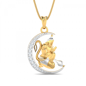 Hanuman Moon Pendant