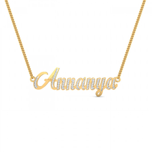 Annanya Diamond Name Pendant