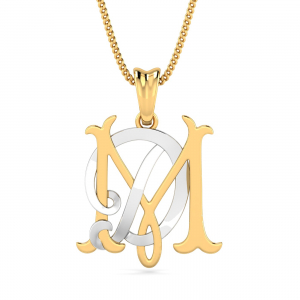 MD Overlap Initials Pendant