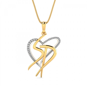 DS Initials Gold Pendant