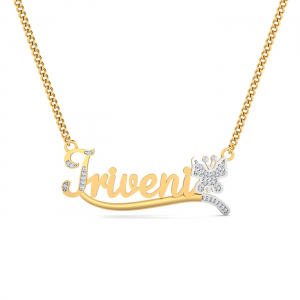 Triveni Butterfly Name Pendant