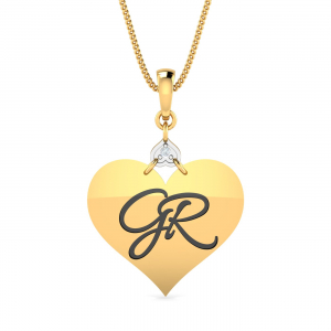 Enamelled GR Heart Pendant