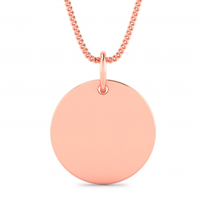 Engravable Gold Disc Pendant