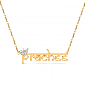 Prachee Crown Name Pendant